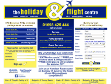 Tablet Screenshot of holidayandflightcentre.com